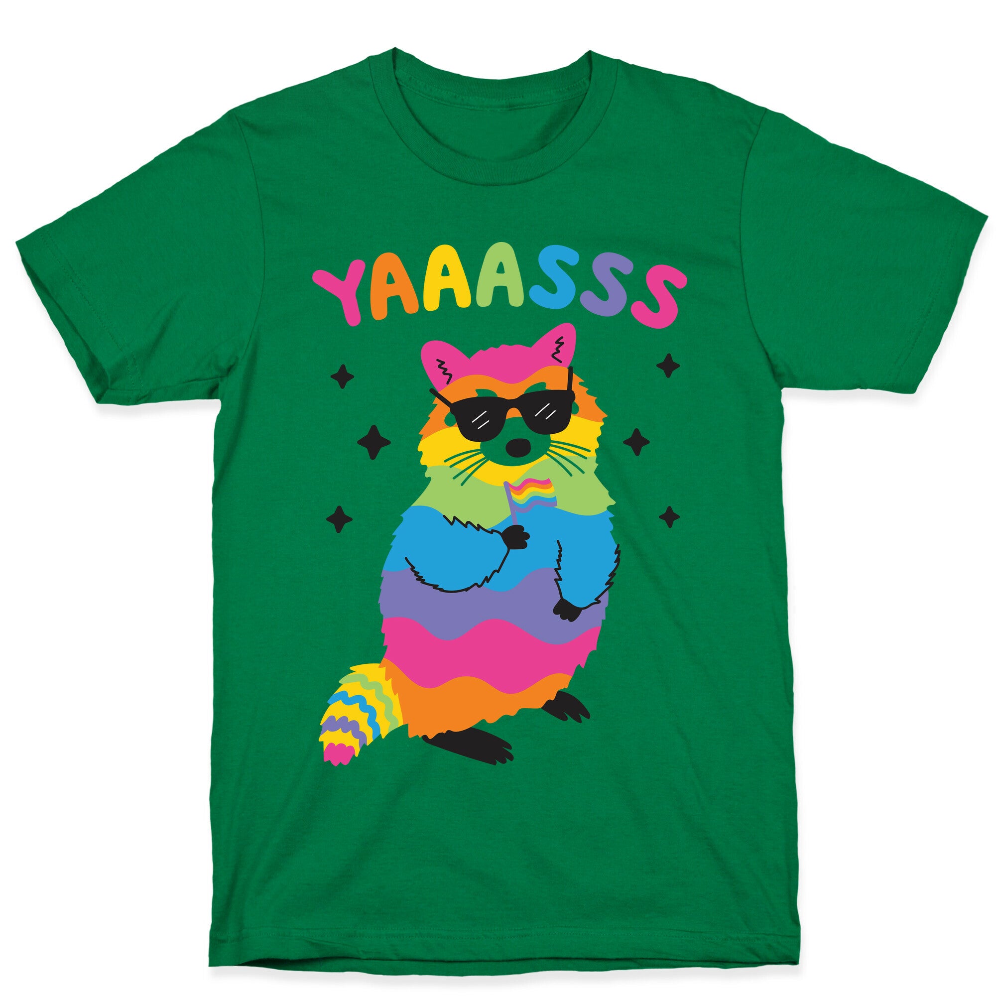 Yas Rainbow Raccoon T-Shirt
